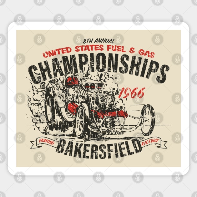 United States Fuel and Gas Championships 1966 Sticker by JCD666